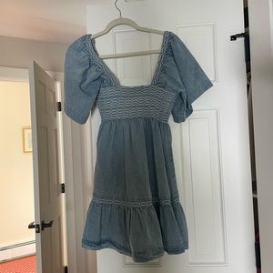 FREE PEOPLE DENIM MINI DRESS NWT